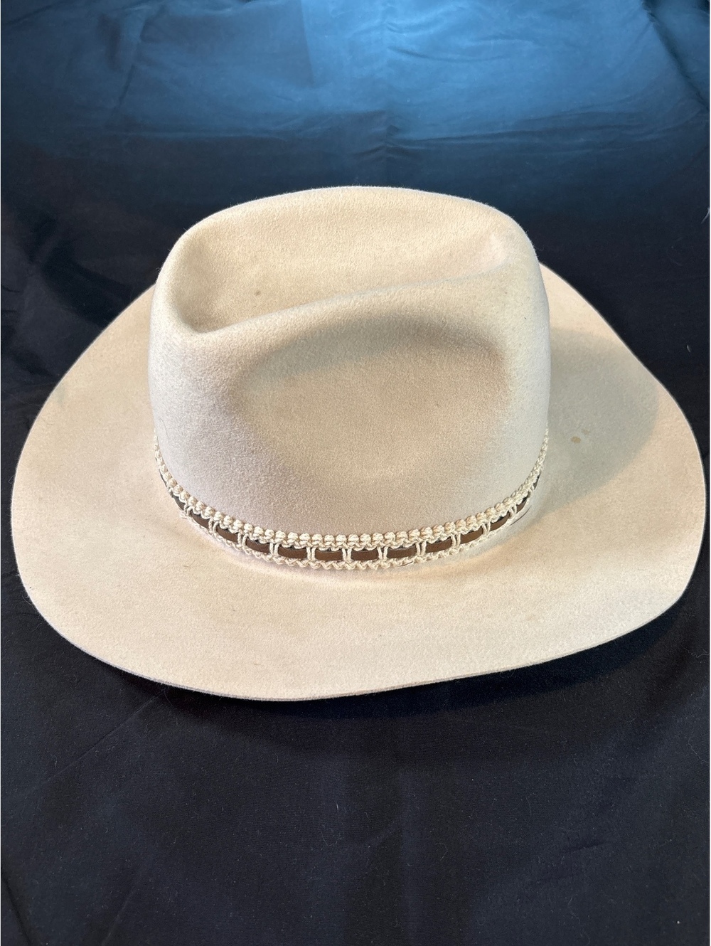 Vintage Smithbilt Hats Cream Felt Western Cowboy Hat Rodeo